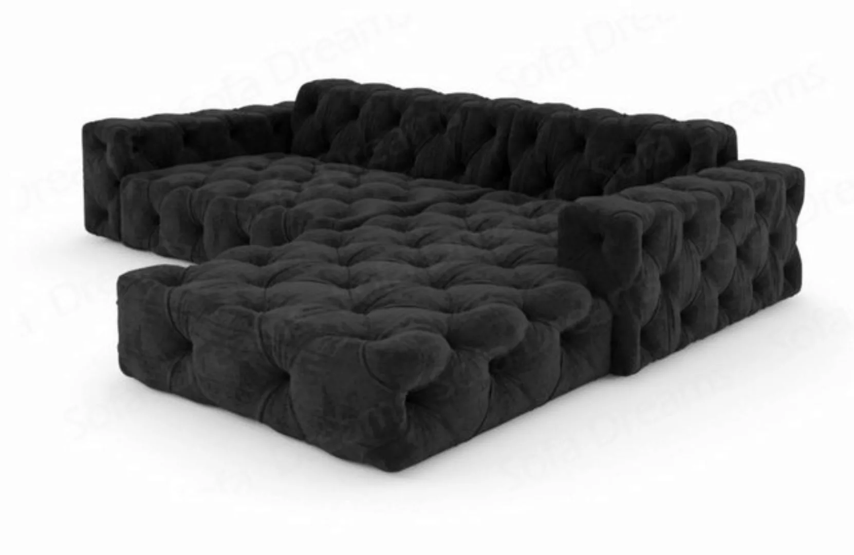 Sofa Dreams Ecksofa Polster Design Sofa Samtstoff Menorca L Form kurz Stoff günstig online kaufen