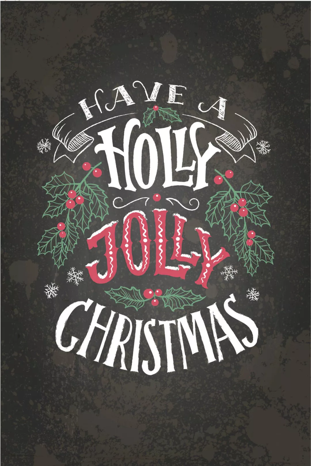queence Metallbild »Holly Jolly Christmas«, (1 St.), Stahlschilder günstig online kaufen