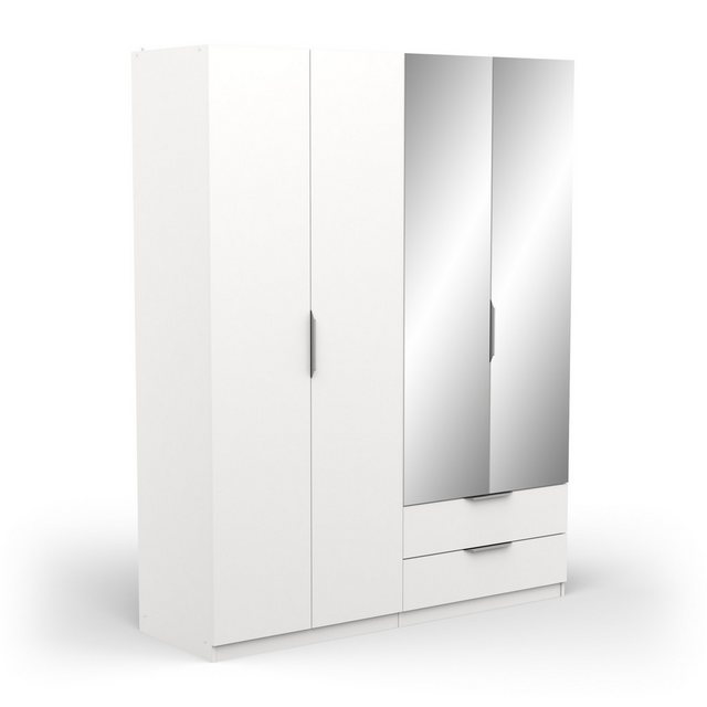 freiraum Drehtürenschrank GHOST in Matt weiß - 157,3x203x51,1cm (BxHxT) günstig online kaufen