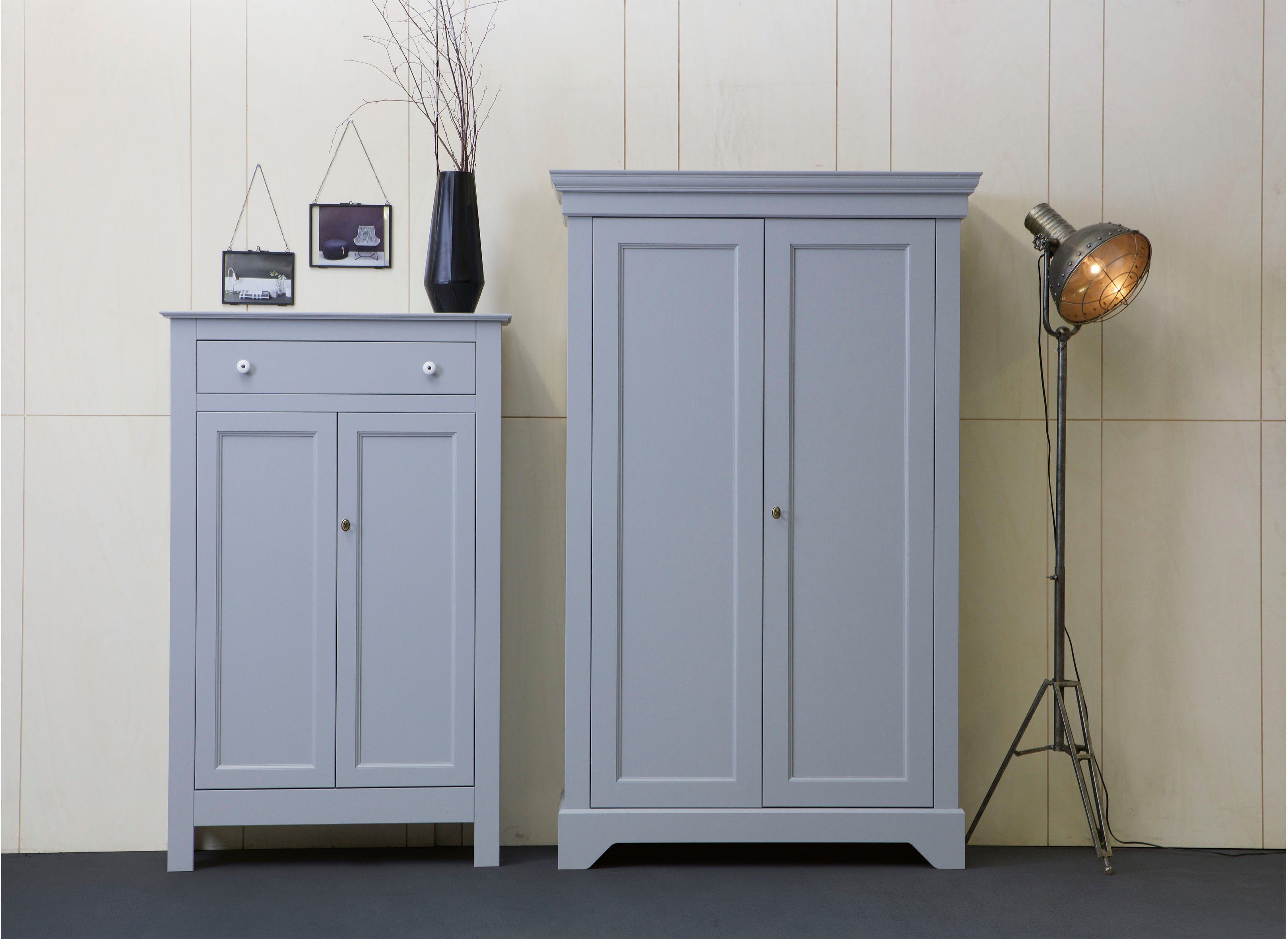 WOOOD Garderobenschrank "Isabel", mit 4 Fachböden, H 191 cm x B 118 cm günstig online kaufen