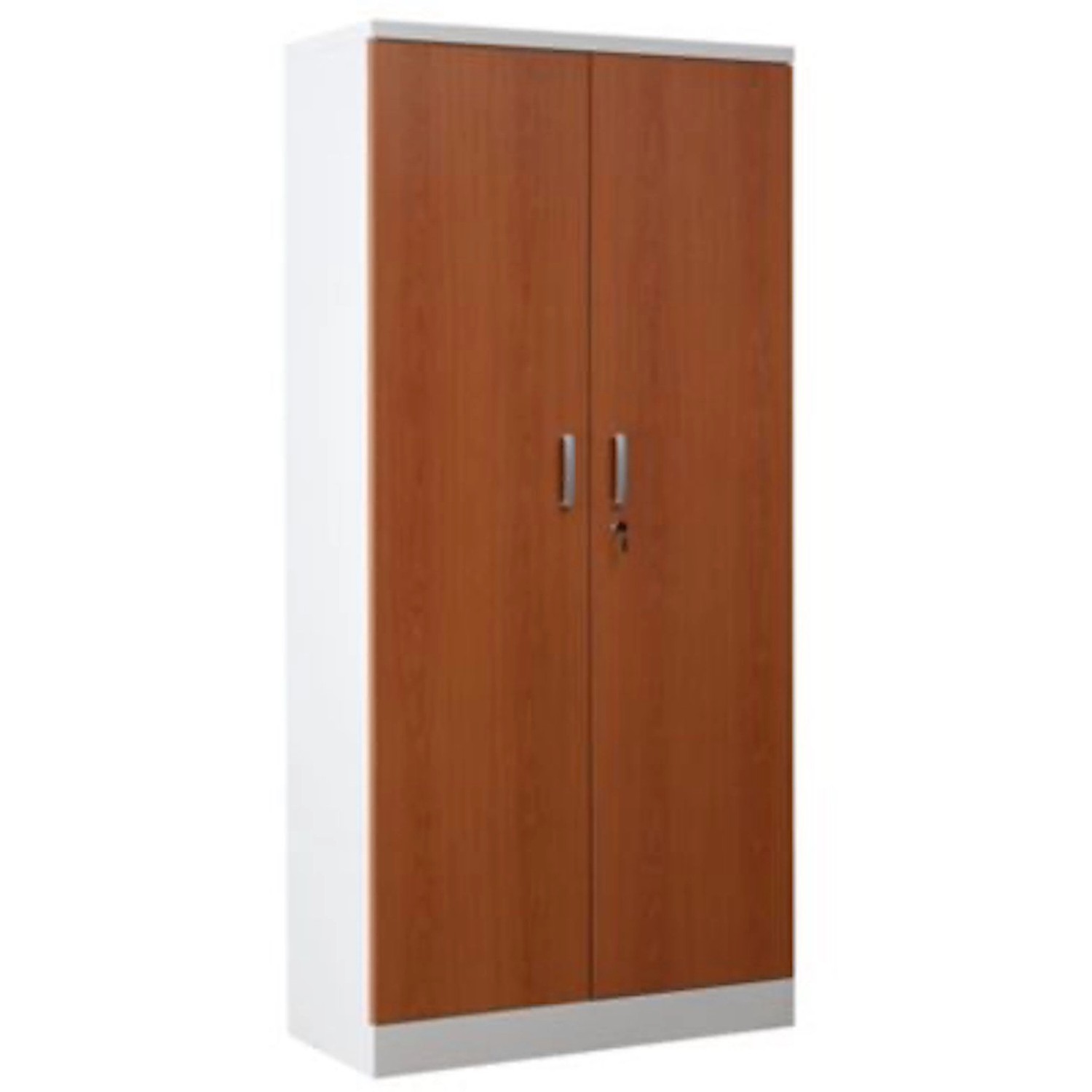 PROREGAL Aktenschrank Beetle 4 Fachböden HxBxT 195 x 92 x 42 cm Weiß & Erle günstig online kaufen