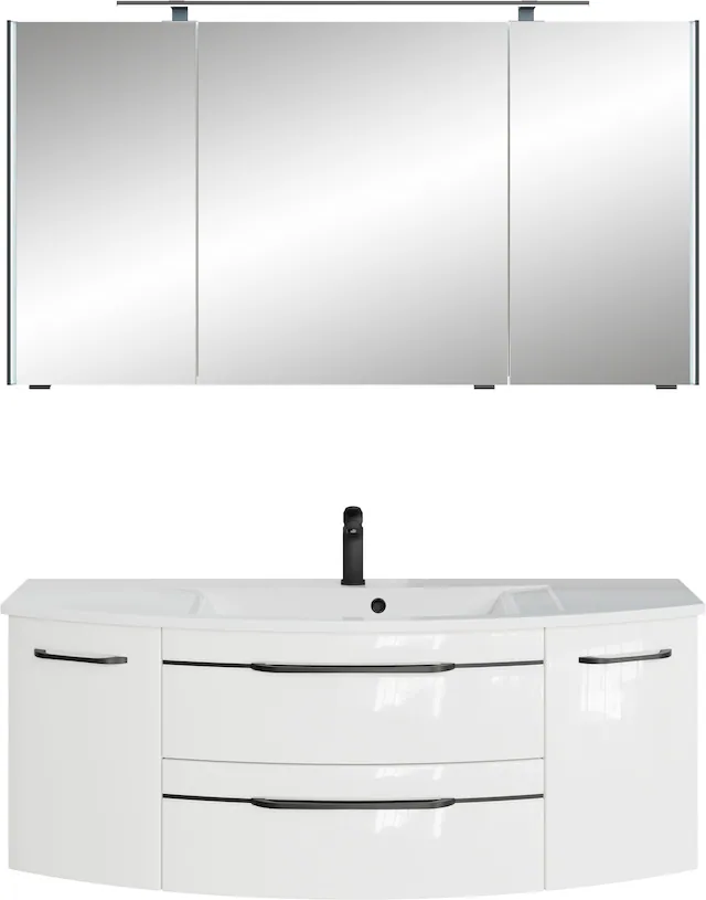 Saphir Badmöbel-Set "Serie 7045 2-teilig Mineralmarmor-Waschtisch mit LED-S günstig online kaufen