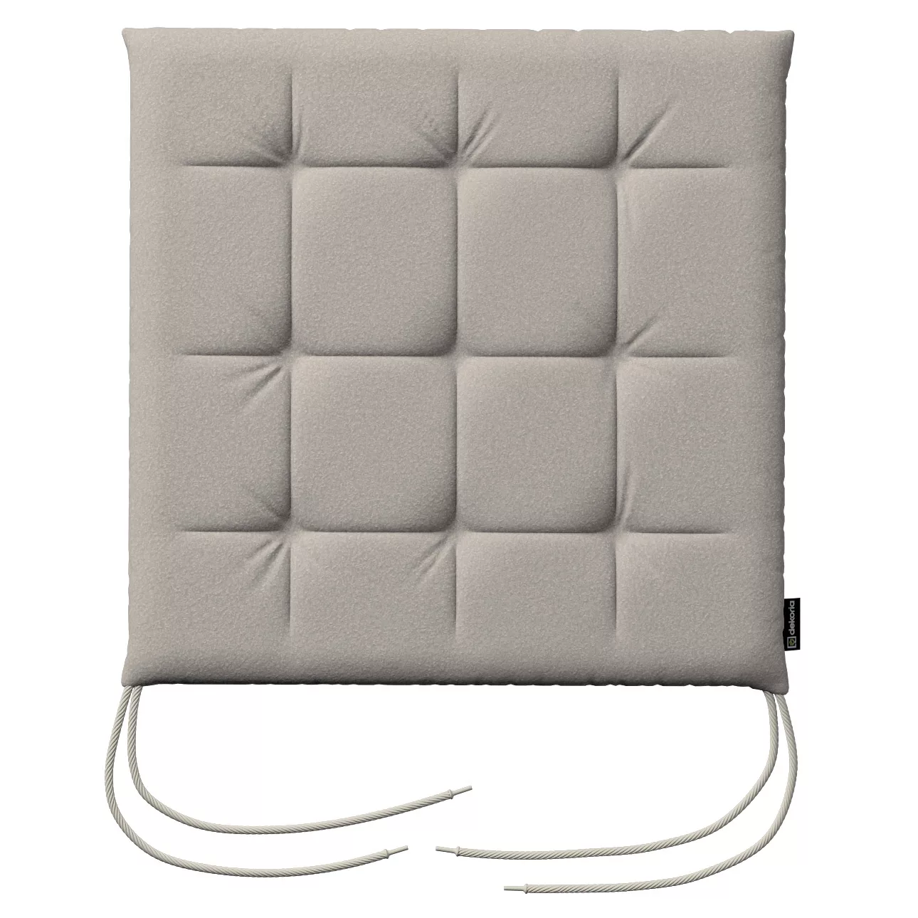 Stuhlkissen Jonas mit Bindeschnur, hellbeige, 40 x 40 x 3,5 cm, Bouclé (702 günstig online kaufen