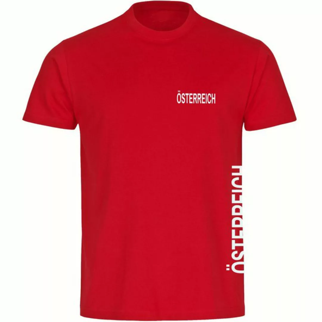 multifanshop T-Shirt Herren Österreich - Brust & Seite - Männer günstig online kaufen