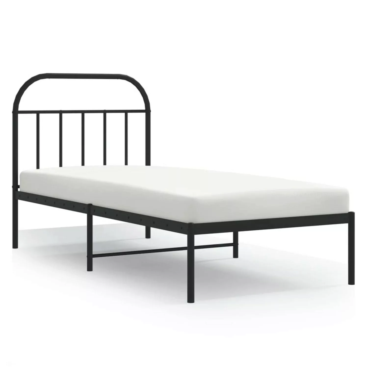 vidaXL Bettgestell mit Kopfteil Metall Schwarz 90x200 cm Modell 111796768 günstig online kaufen