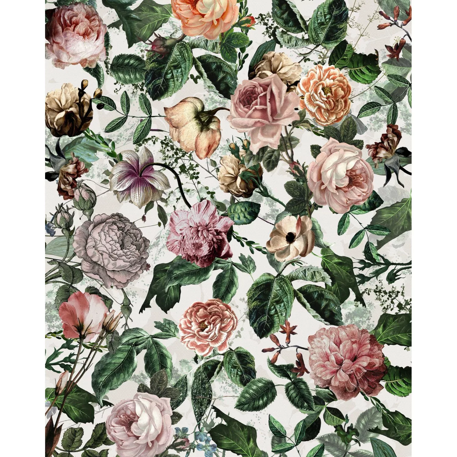 Sanders & Sanders Fototapete Blumen Rosa und Grün 200 x 250 cm 612347 günstig online kaufen