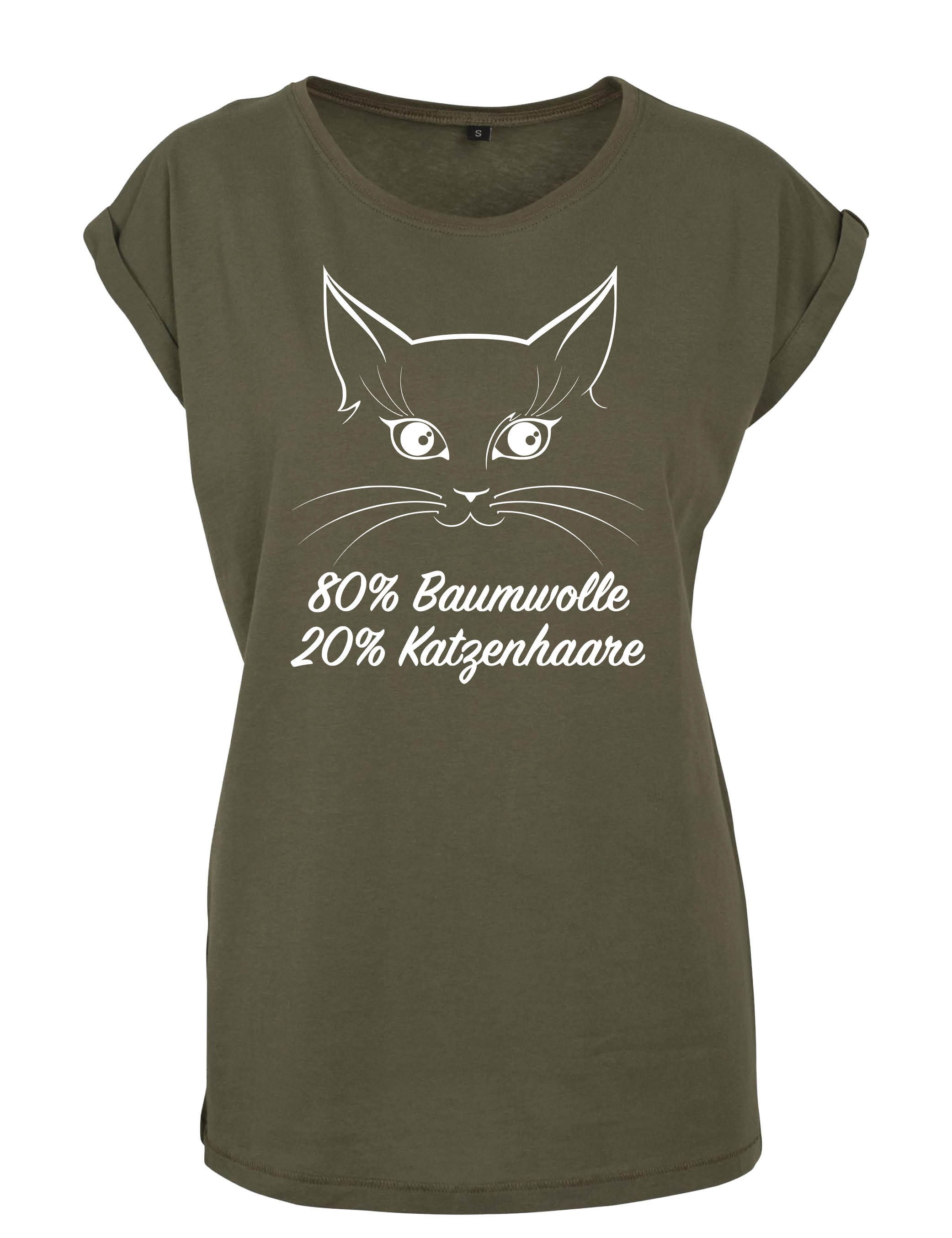 Youth Designz Print-Shirt "Katzenhaare" Damen T-Shirt günstig online kaufen