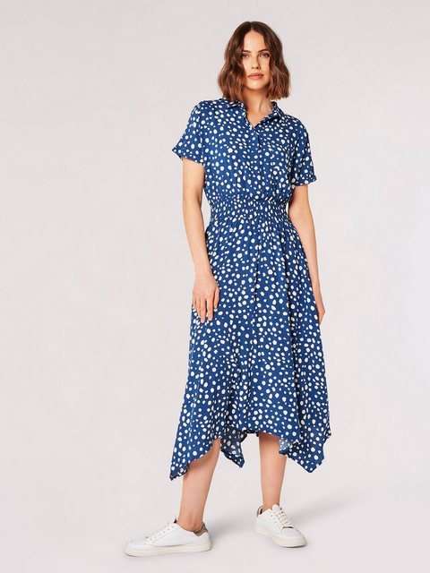 Apricot Druckkleid Painterly Dot Smocked Dress, (1-tlg) mit gesmokter Taill günstig online kaufen