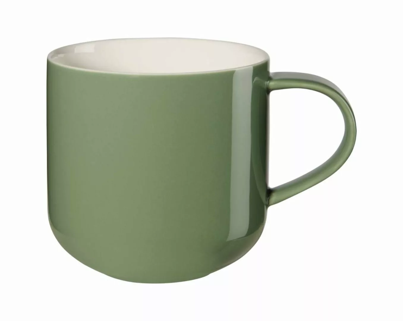 Henkelbecher  Coppa Mug ¦ grün ¦ Porzellan ¦ Maße (cm): H: 9,5  Ø: 9.2 Gesc günstig online kaufen