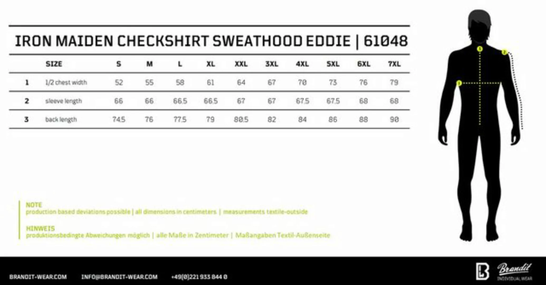 Brandit Langarmhemd Iron Maiden Checkshirt Sweathood Eddy günstig online kaufen