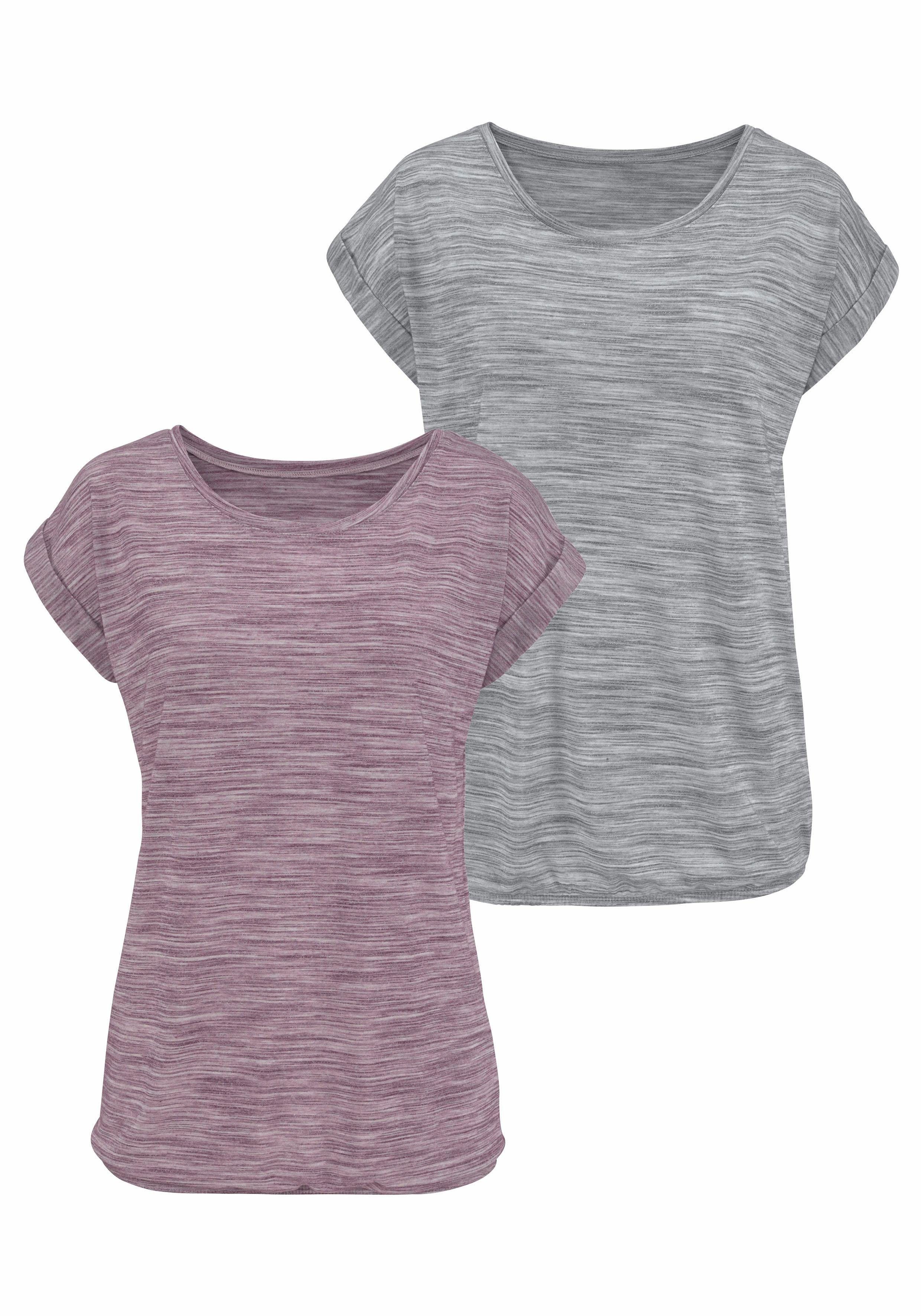 Beachtime Kurzarmshirt mit Struktureffekt (2er-Pack) aus günstig online kaufen