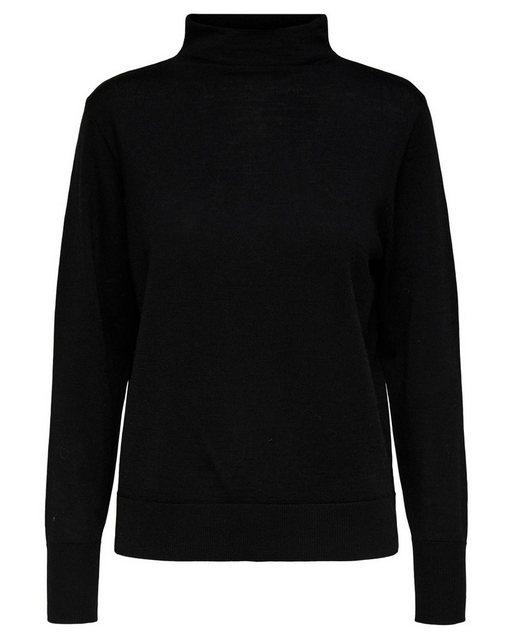 SELECTED Merinowoll Pullover Damen Schwarz günstig online kaufen