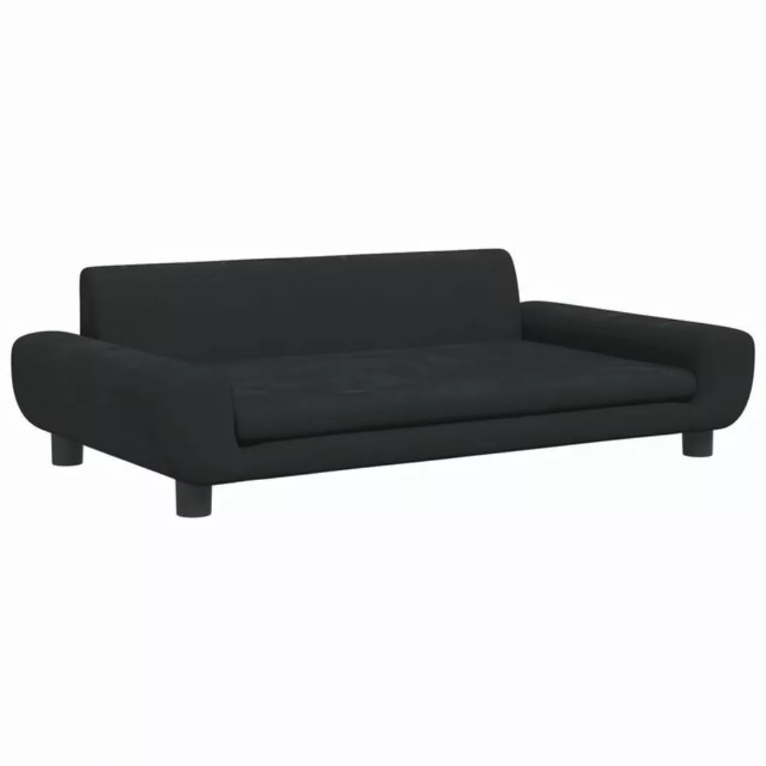 vidaXL Kindersofa Kindersofa Schwarz 100x54x33 cm Samt Kindercouch Kindermö günstig online kaufen