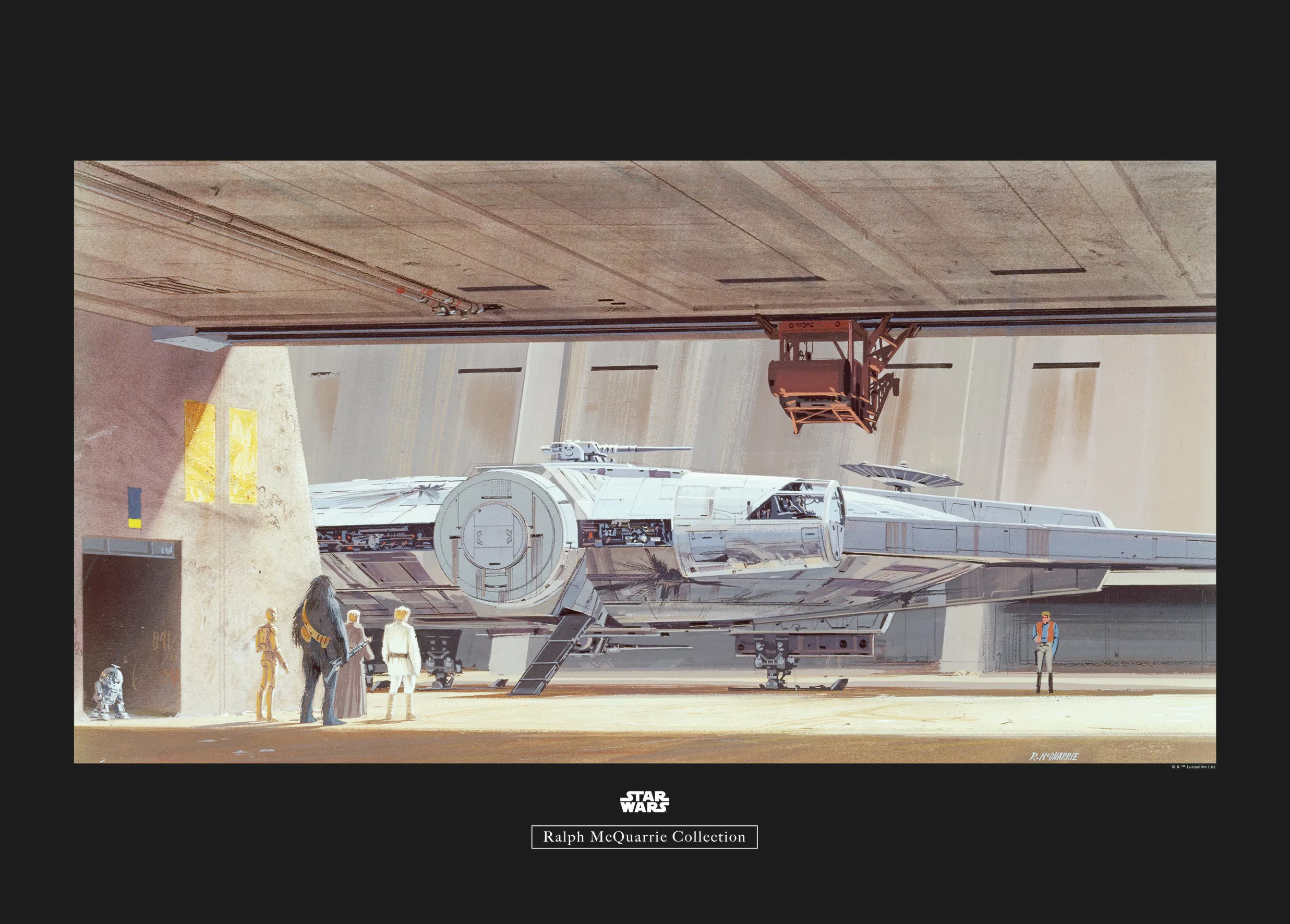 Komar Wandbild Star Wars Hangar 70 x 50 cm günstig online kaufen