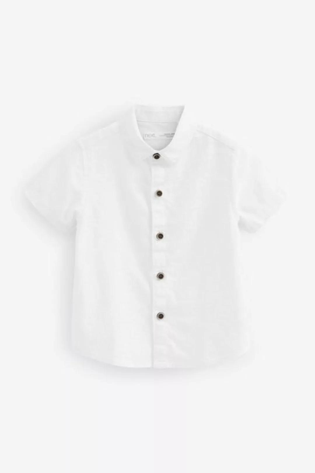 Next Kurzarmhemd Kurzarmhemd aus Baumwolle und Leinen (1-tlg) günstig online kaufen