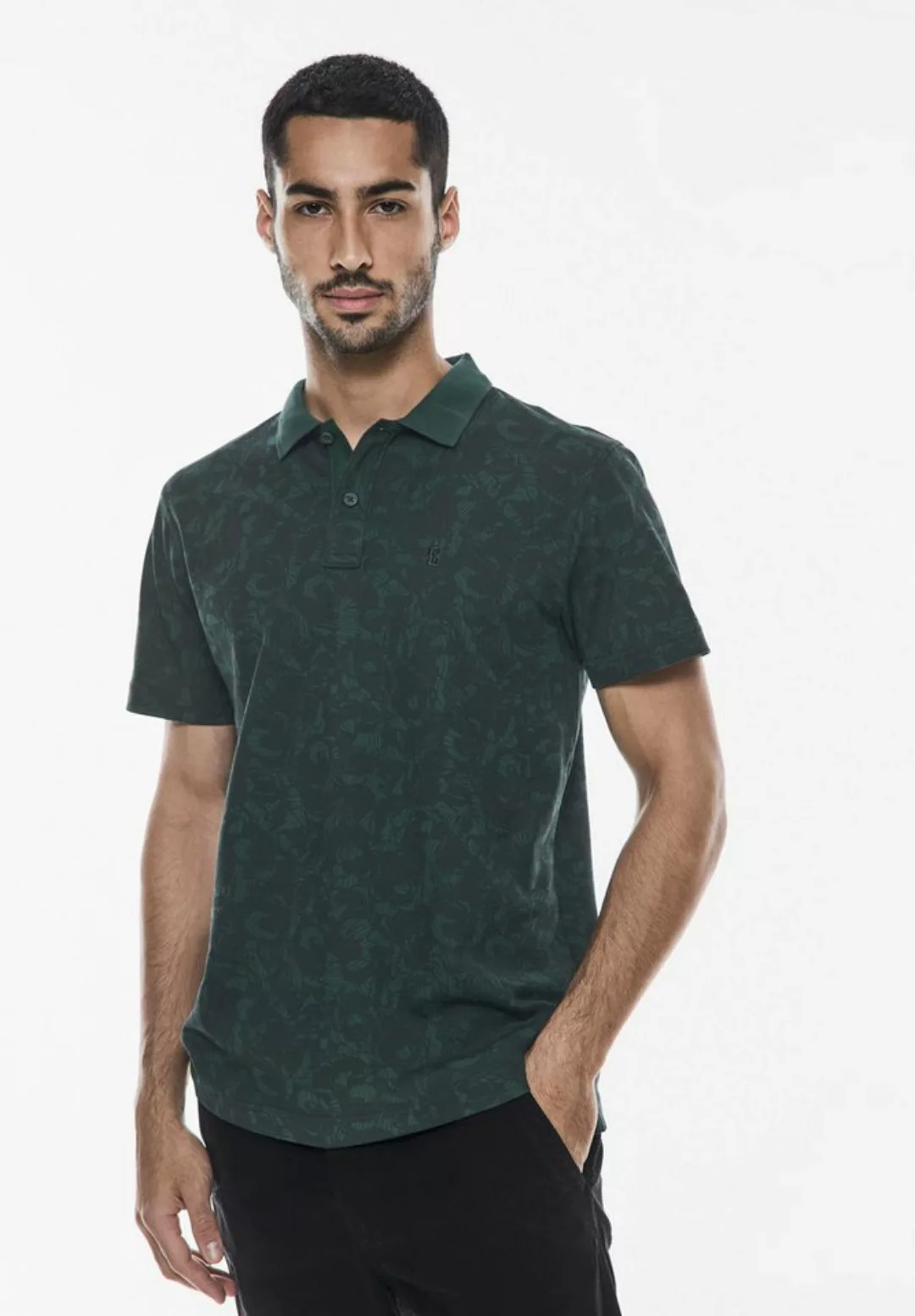 STREET ONE MEN Poloshirt mit allover Print günstig online kaufen