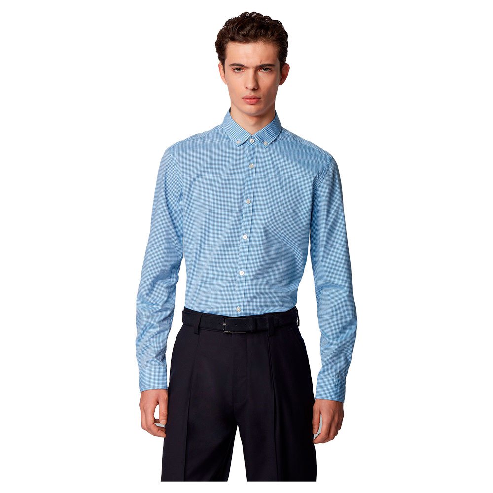 Boss Rikard Langarm Hemd L Medium Blue günstig online kaufen