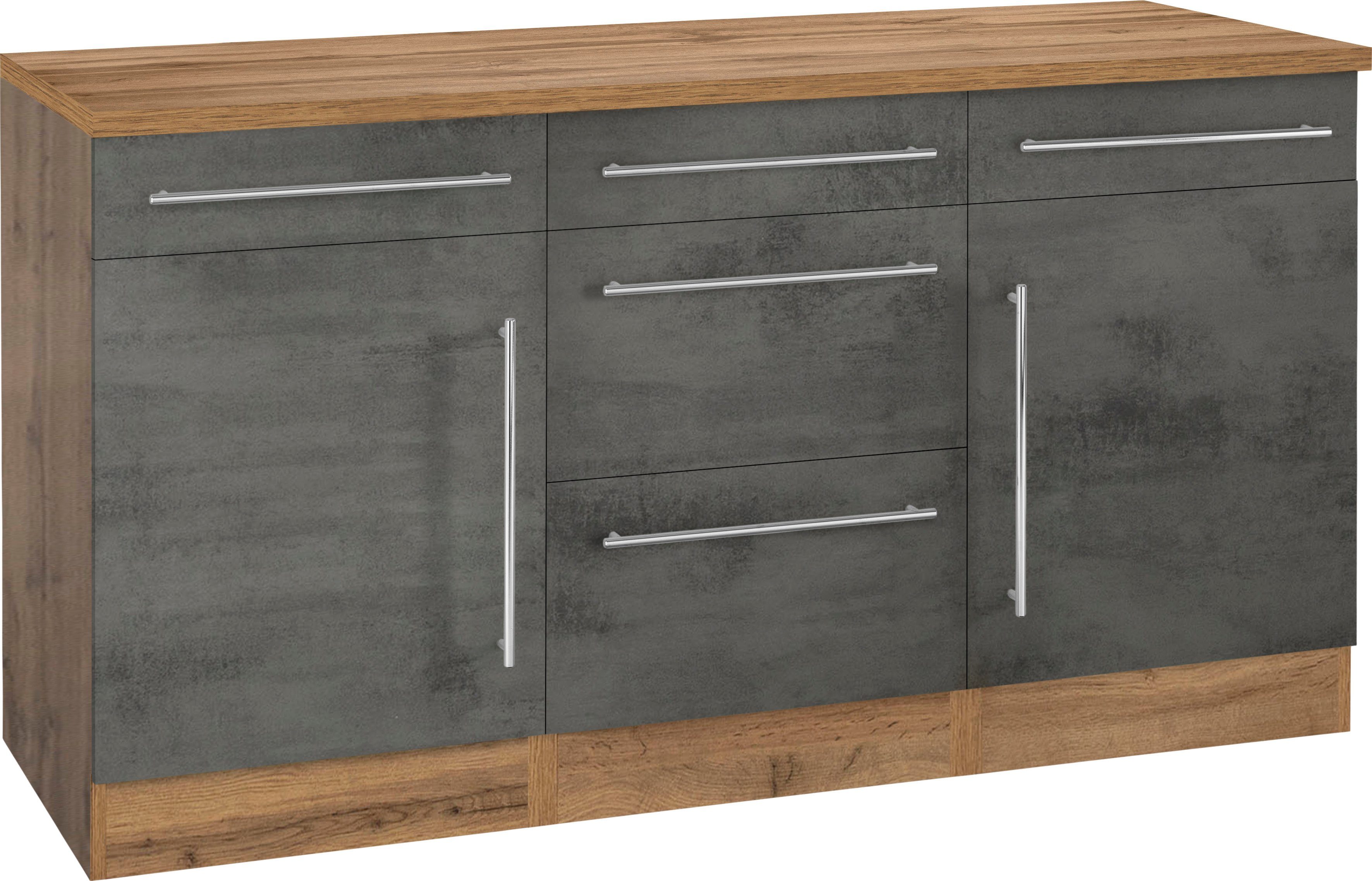 KOCHSTATION Unterschrank "KS-Samos", Breite 150 cm günstig online kaufen