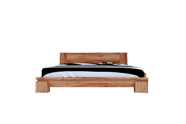 Natur24 Einzelbett Bett Tinci1 niedrige Höhe 140x220 Kernbuche massiv mit H günstig online kaufen