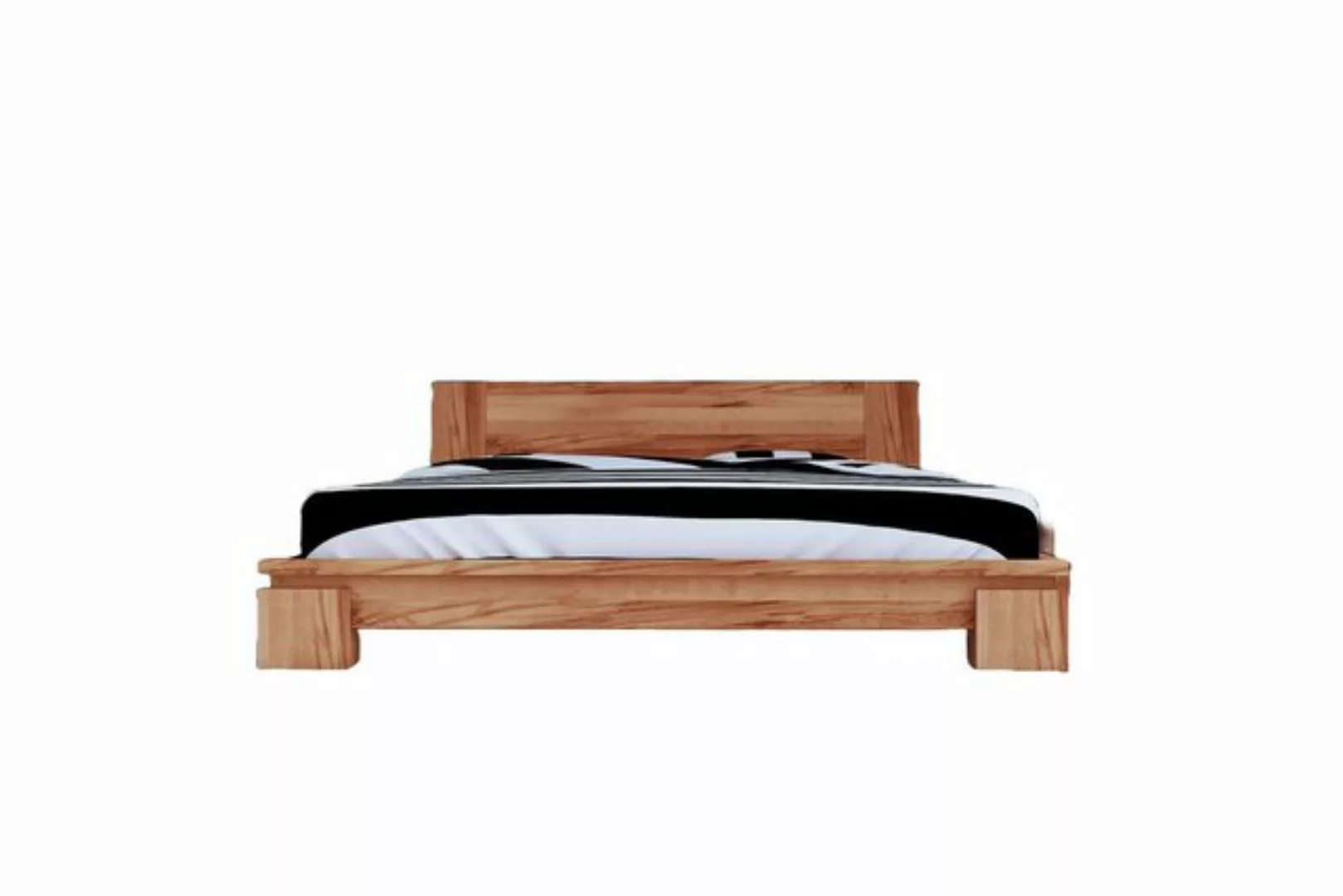 Natur24 Einzelbett Bett Tinci 1 niedrige Höhe 120x200 Kernbuche massiv mit günstig online kaufen