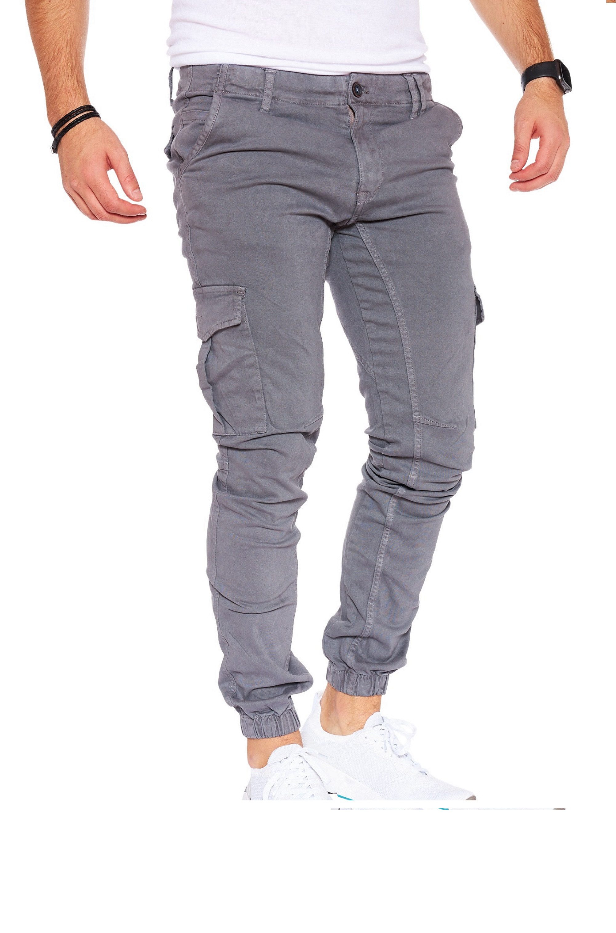 Styleko Chinohose Slim fit Cargohose Herren günstig online kaufen