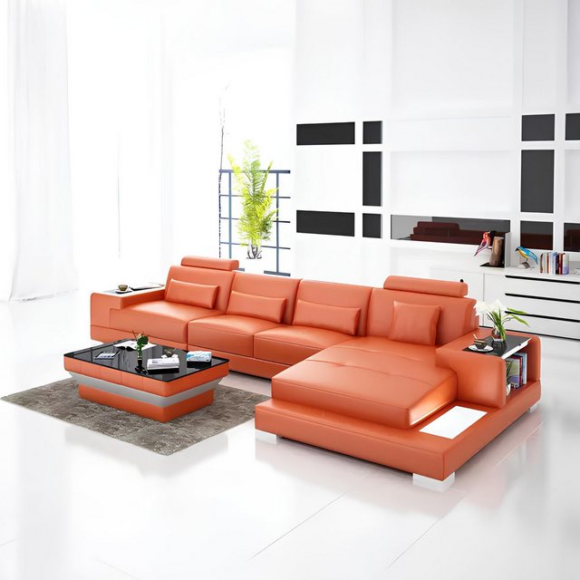 Xlmoebel Ecksofa Designer-Ledersofa in L-Form für Wohnlandschaft, Hergestel günstig online kaufen