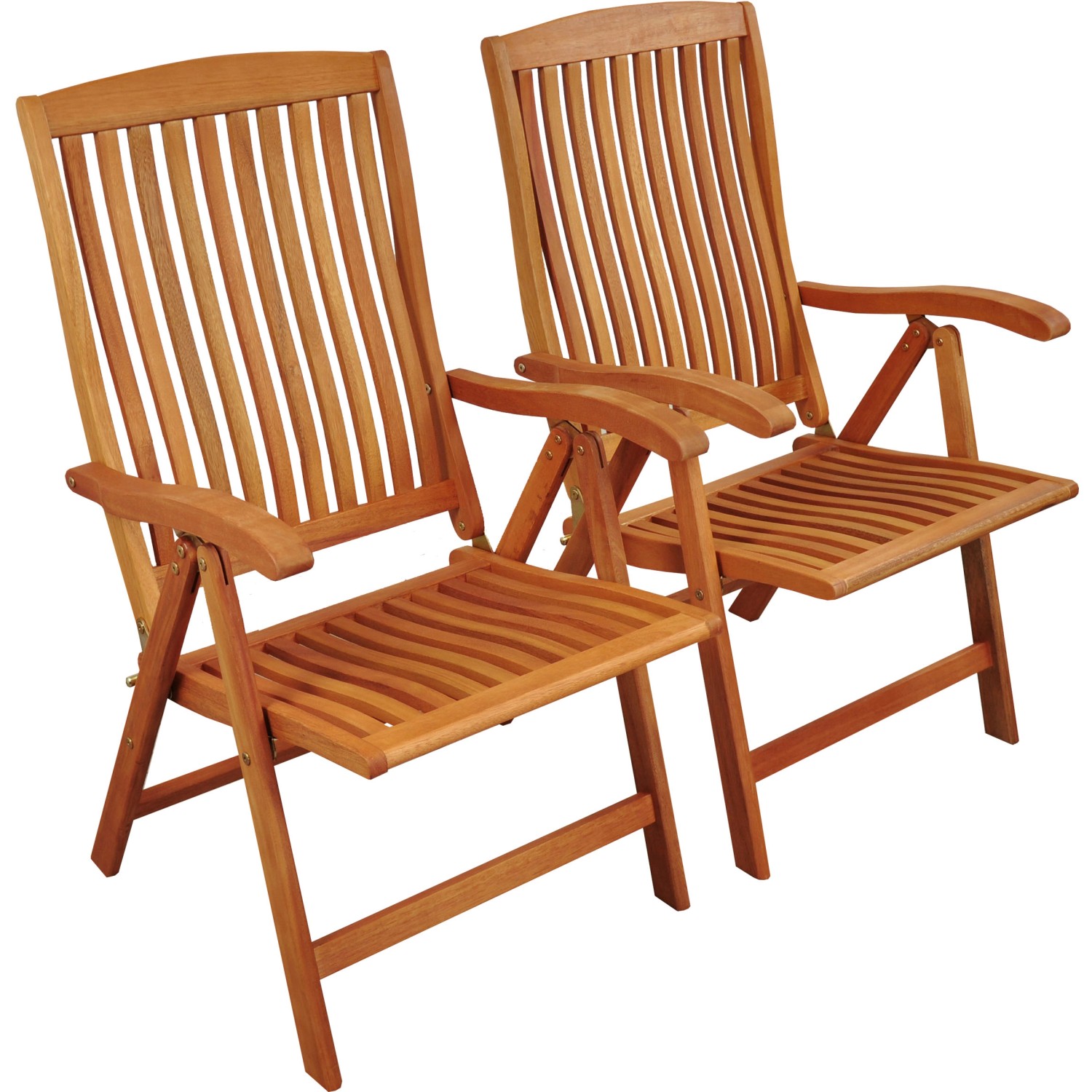 indoba® Hochlehner Sun Flair Holz Natur mit Armlehnen 2er Set FSC® günstig online kaufen