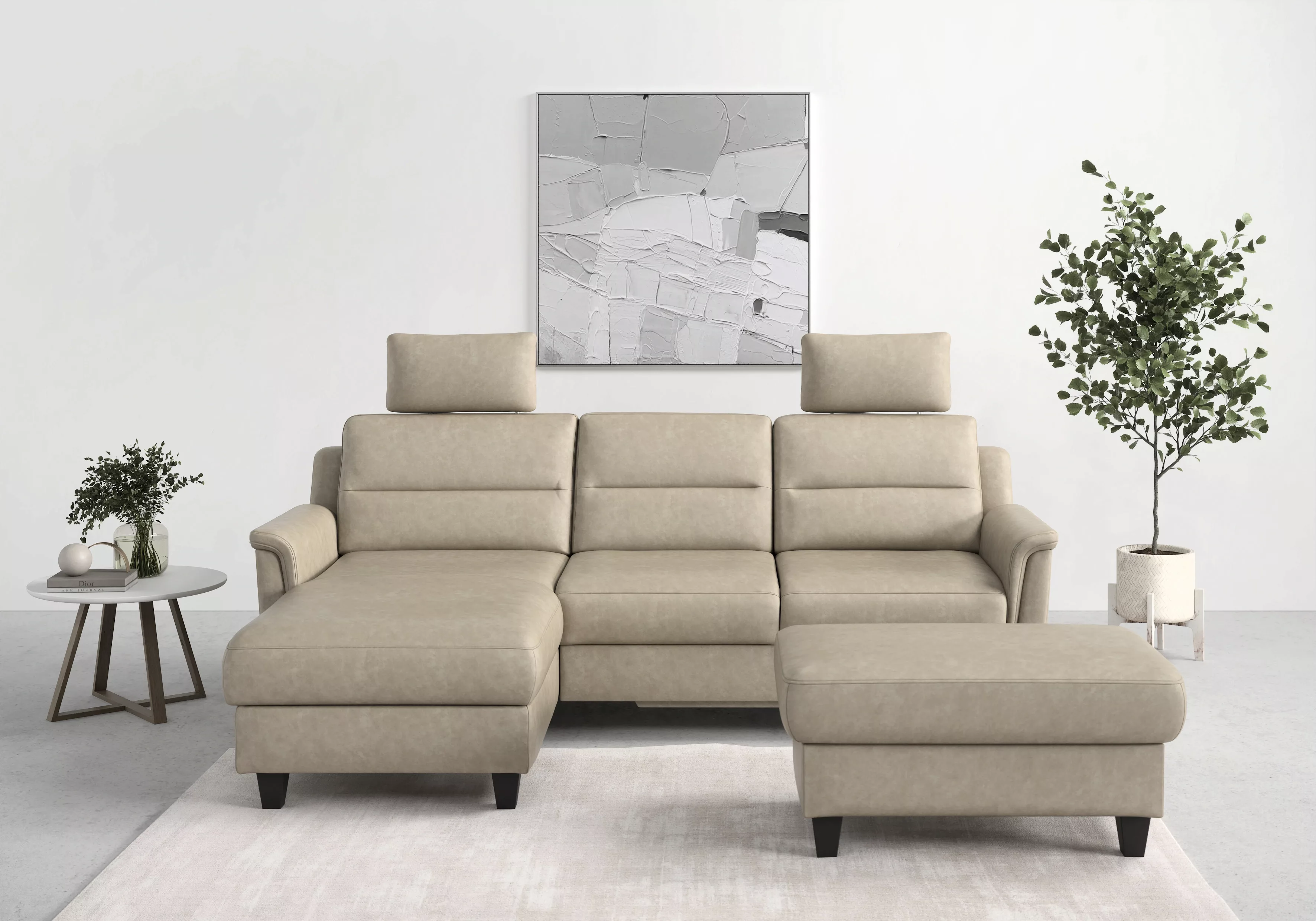 sit&more Ecksofa "Farö L-Form", inklusive Federkern, wahlweise mit Bettfunk günstig online kaufen