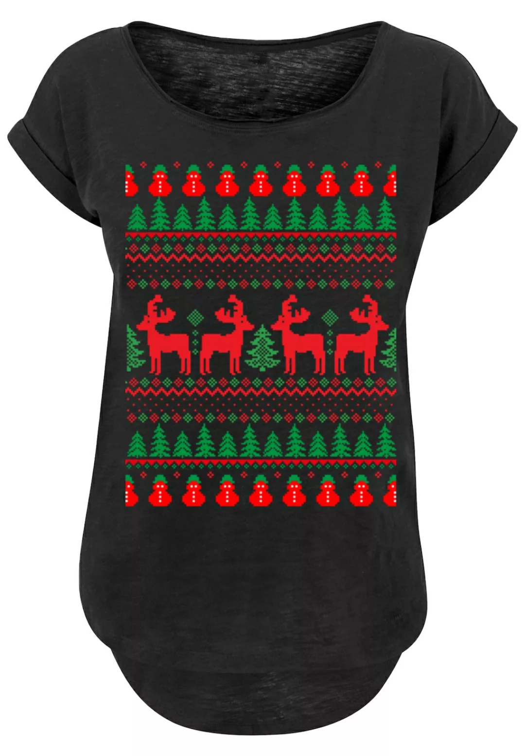 F4NT4STIC T-Shirt "Christmas Reindeers Weihnachten Muster", Print günstig online kaufen