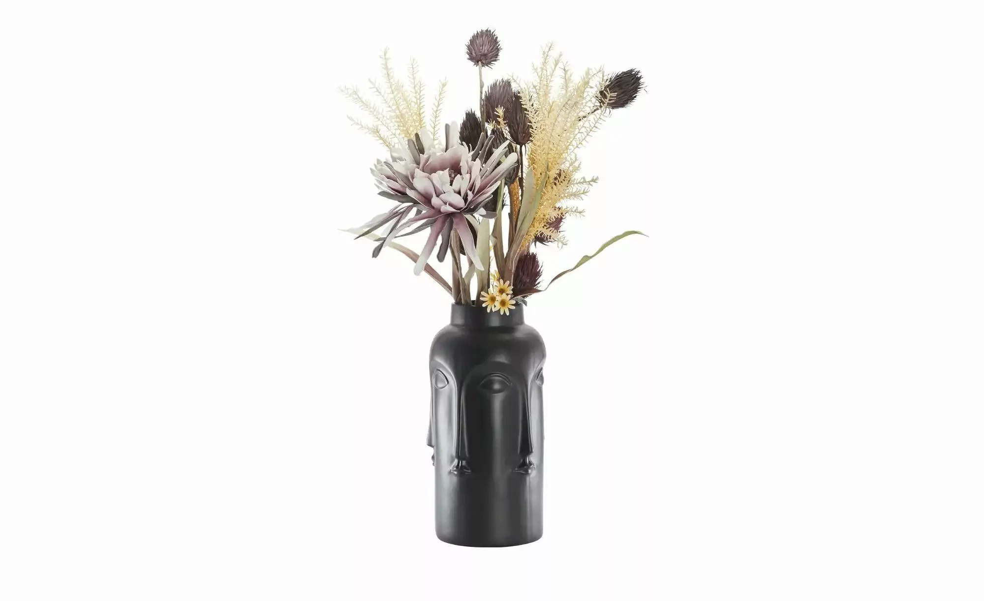 Vase Face   ¦ schwarz ¦ Porzellan ¦ Maße (cm): H: 49,8  Ø: 24.5 Accessoires günstig online kaufen