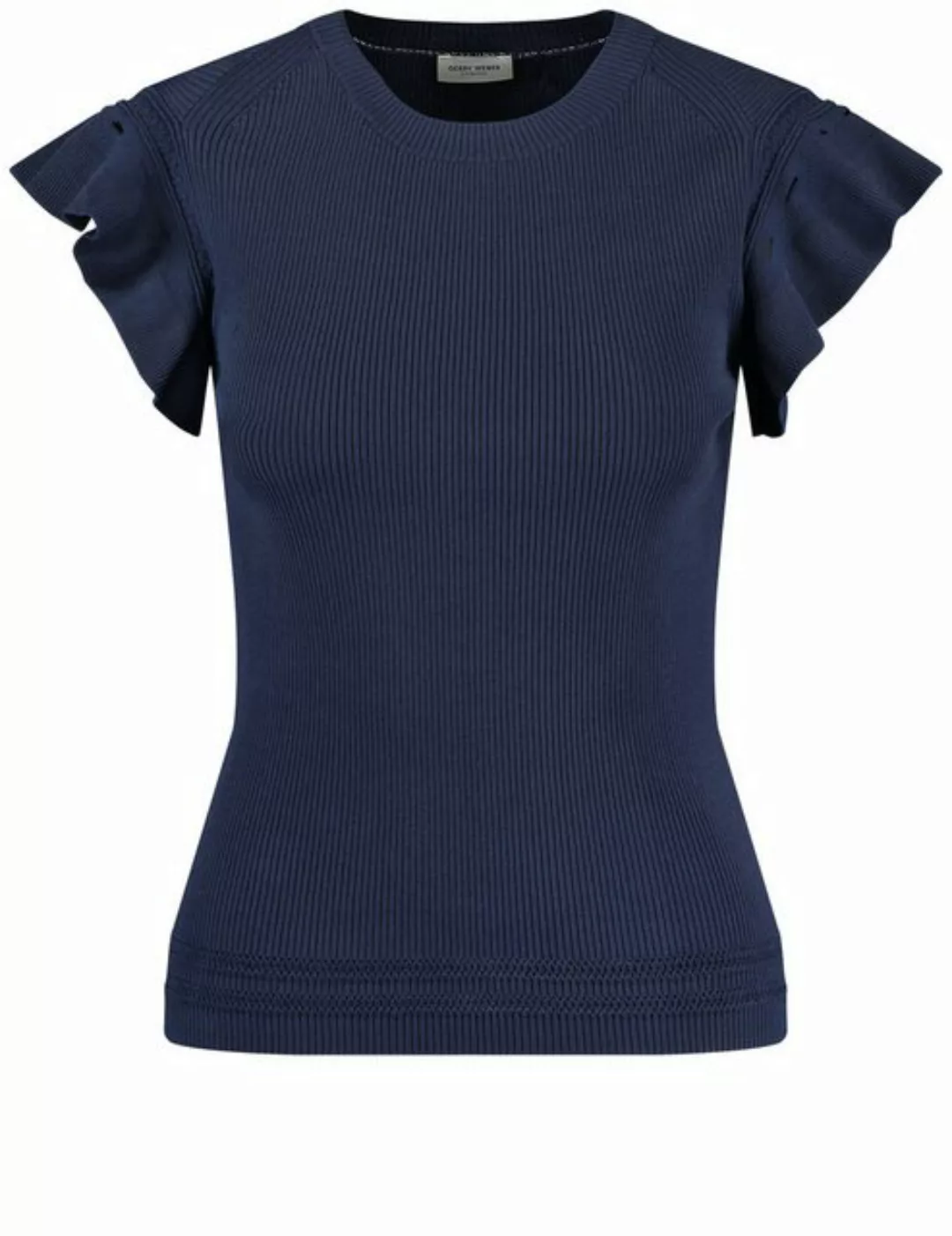 GERRY WEBER 3/4 Arm-Pullover Stricktop mit Rüschenärmeln günstig online kaufen