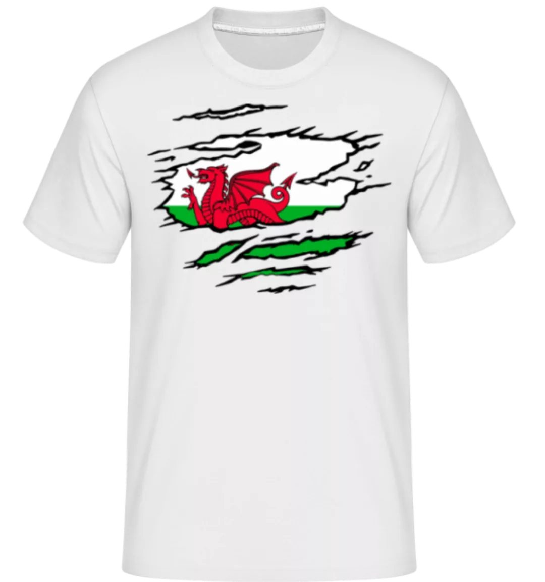Ripped Flag Wales · Shirtinator Männer T-Shirt günstig online kaufen