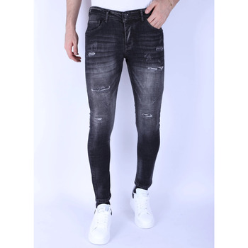 Local Fanatic  Slim Fit Jeans Stonewash Jeans Slim Mit Rissen günstig online kaufen