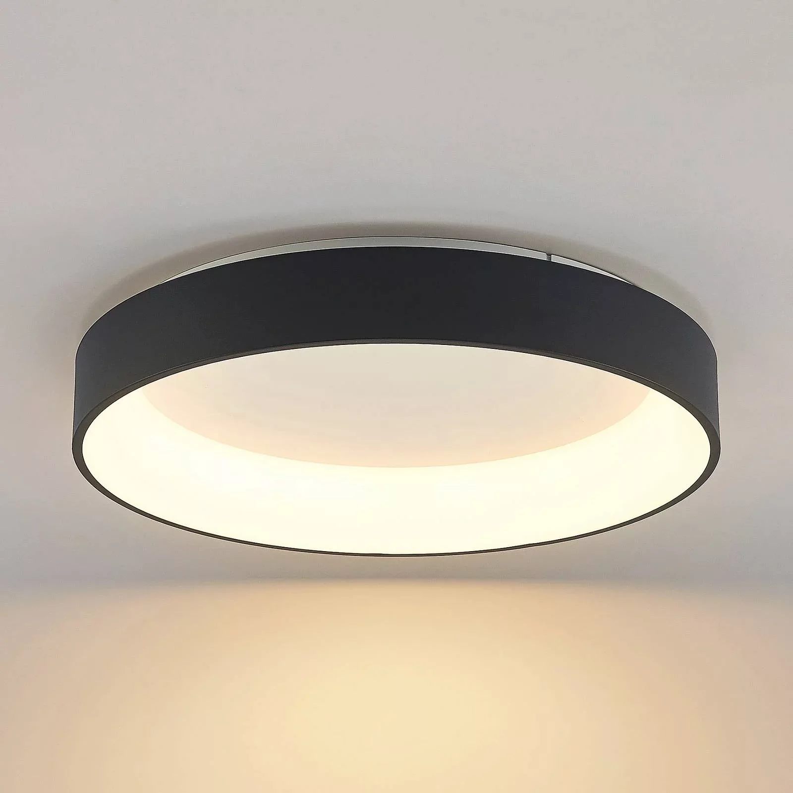 Arcchio LED-Deckenlampe Aleksi, Ø 60cm, schwarz, Metall, CCT günstig online kaufen