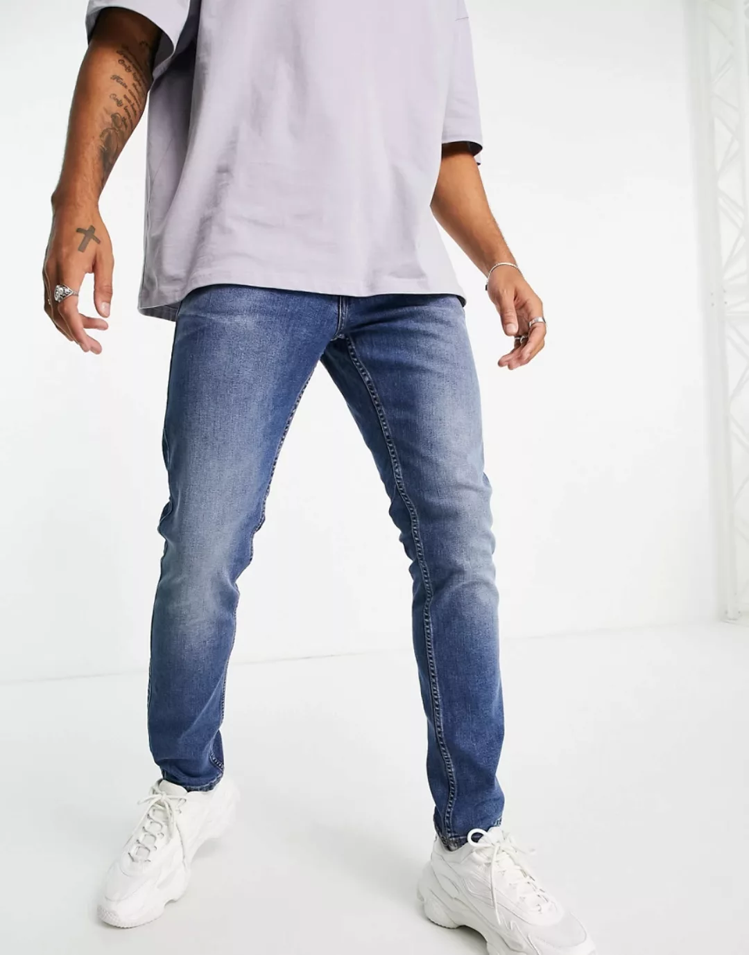 Dr Denim – Clark – Schmale Jeans-Blau günstig online kaufen