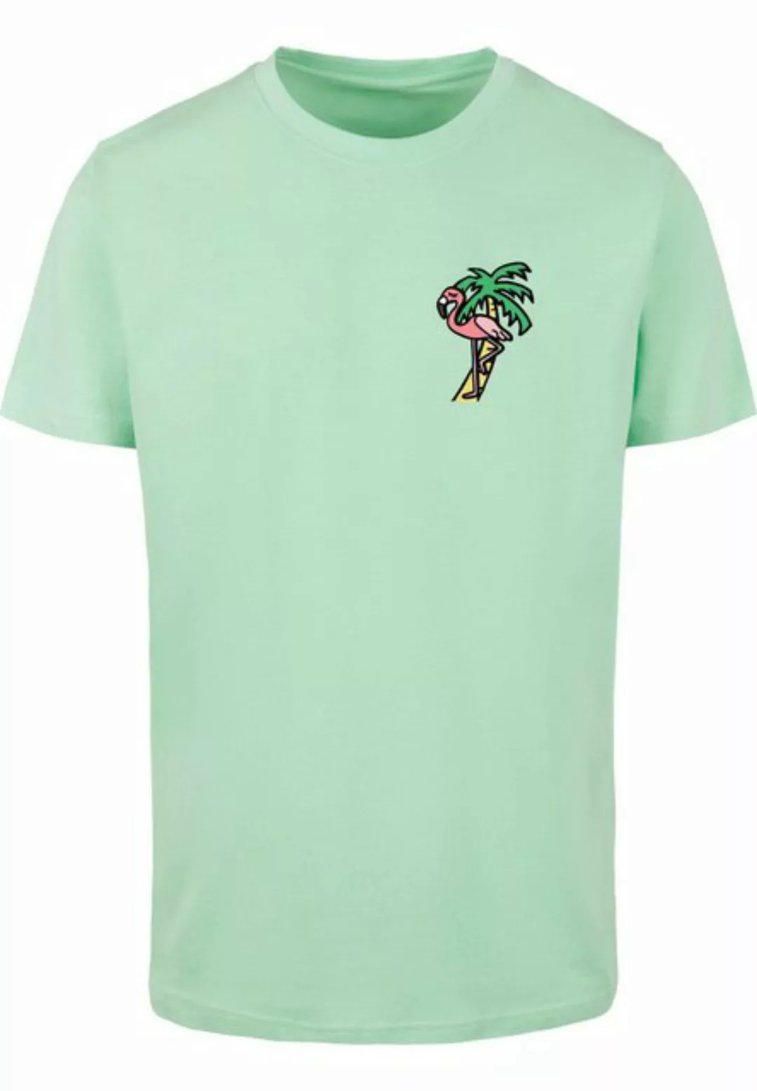 MisterTee Kurzarmshirt MisterTee Herren Flamingo T-Shirt Round Neck (1-tlg) günstig online kaufen