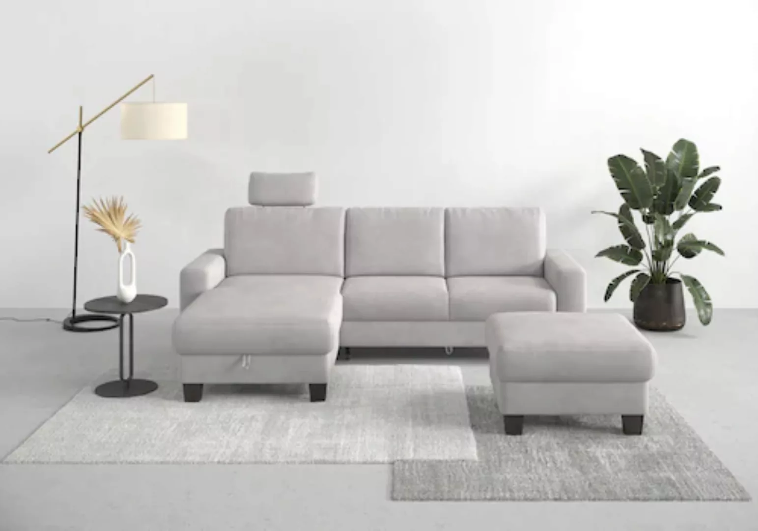 Home affaire Ecksofa »Summer L-Form«, mit Recamiere, mit oder ohne Bettfunk günstig online kaufen