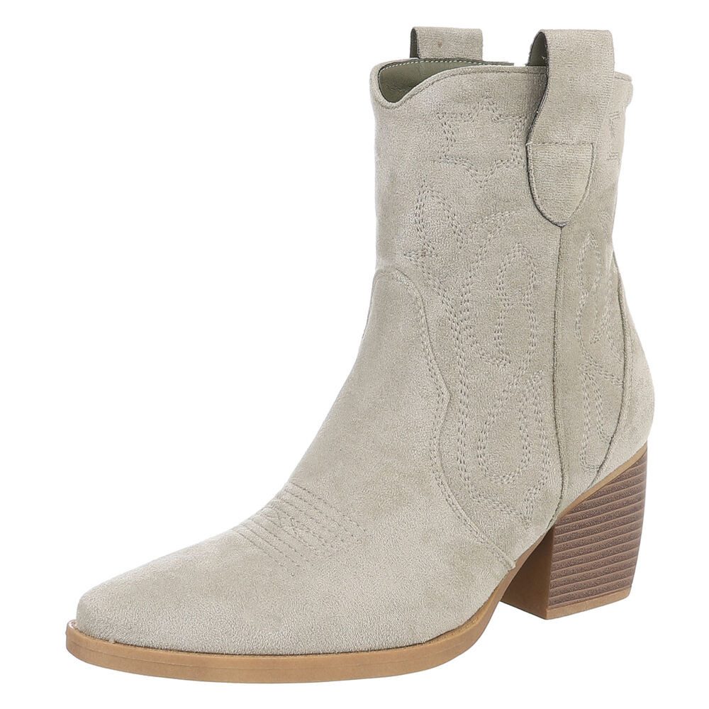 Ital-Design Stylische Westernstiefelette mit Blockabsatz für günstig online kaufen