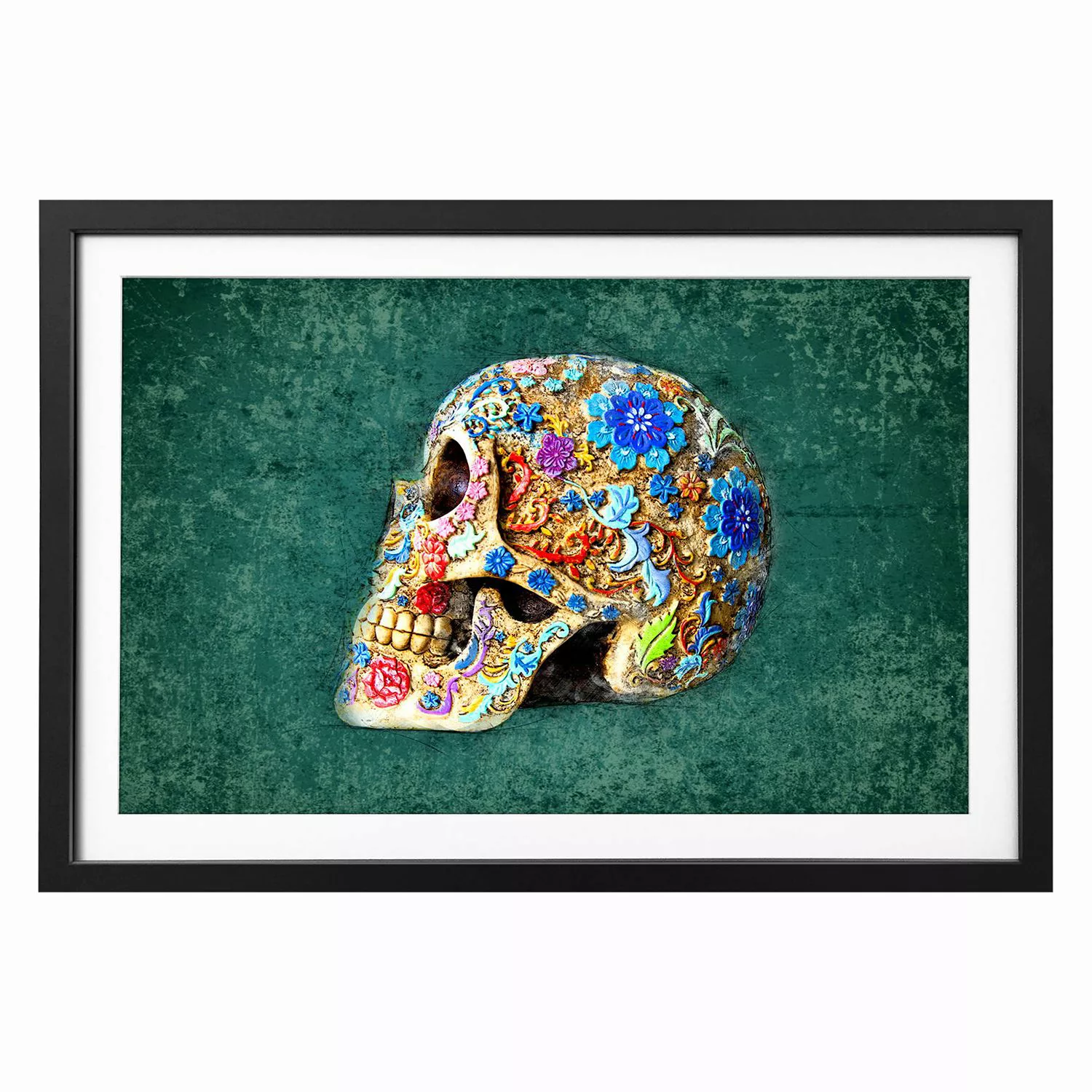 home24 Bild Colorful Suger Skull günstig online kaufen