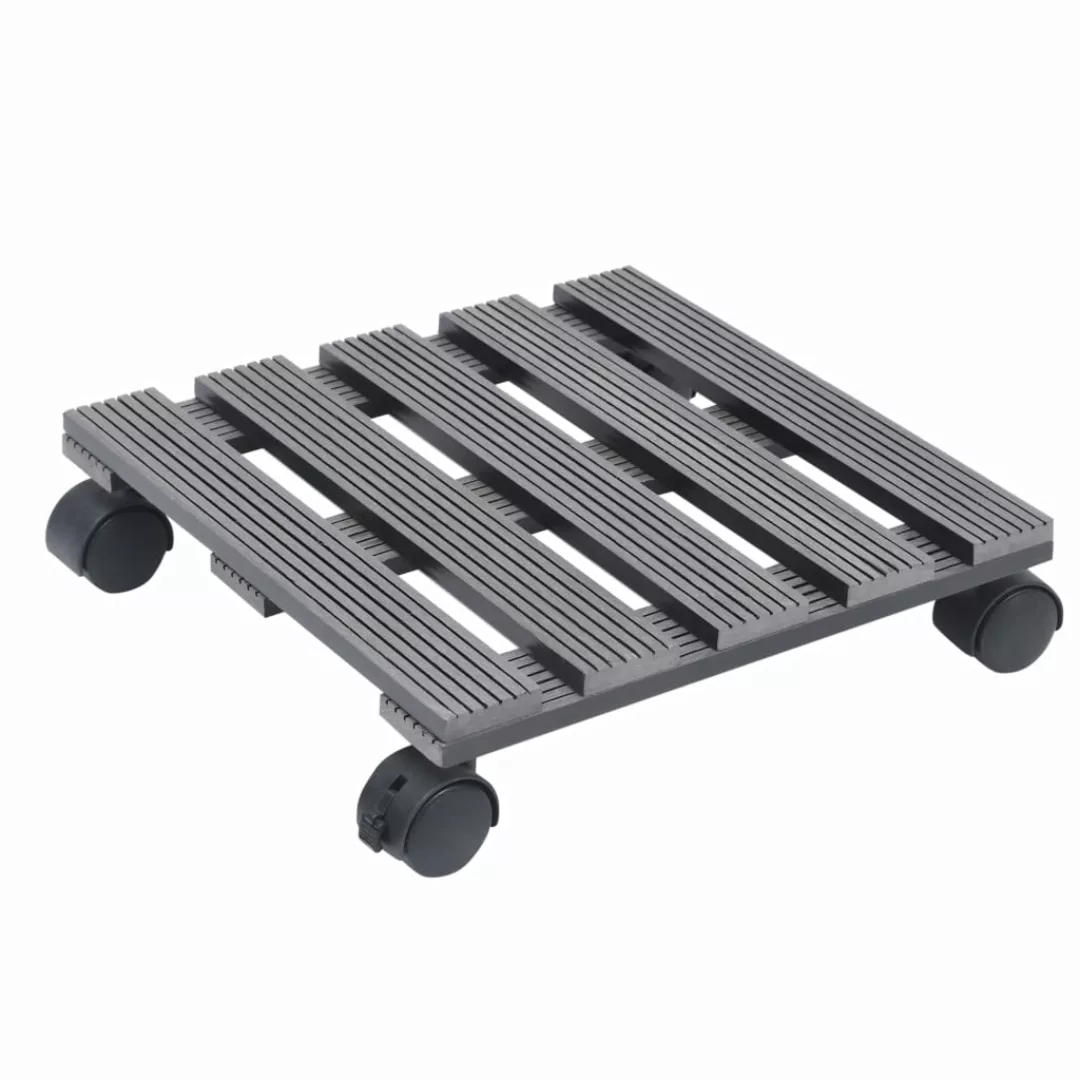 Vidaxl Pflanzenroller 4 Stk. Grau 30x30x7,5 Cm Wpc günstig online kaufen