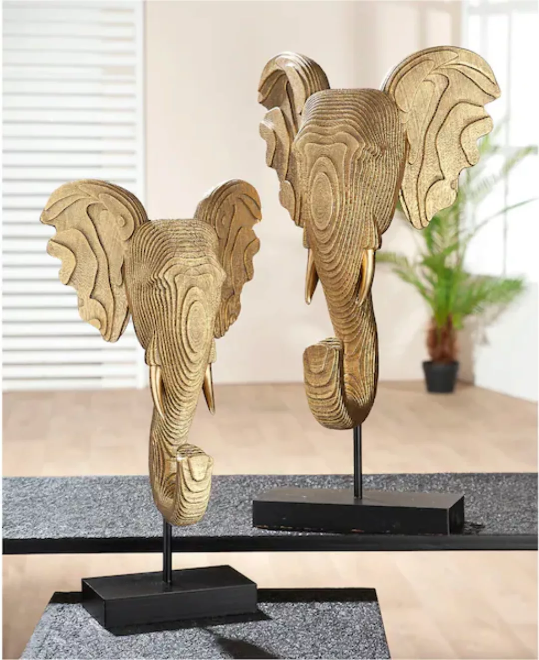 GILDE Tierfigur "Skulptur "Elefant" H. 46 cm" günstig online kaufen