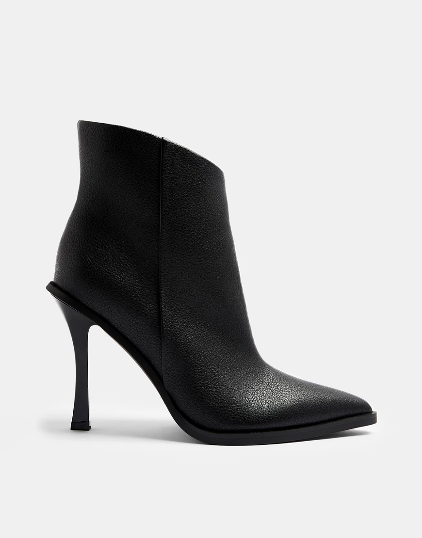 Topshop – Stiefeletten mit spitzer Zehenpartie in Schwarz günstig online kaufen