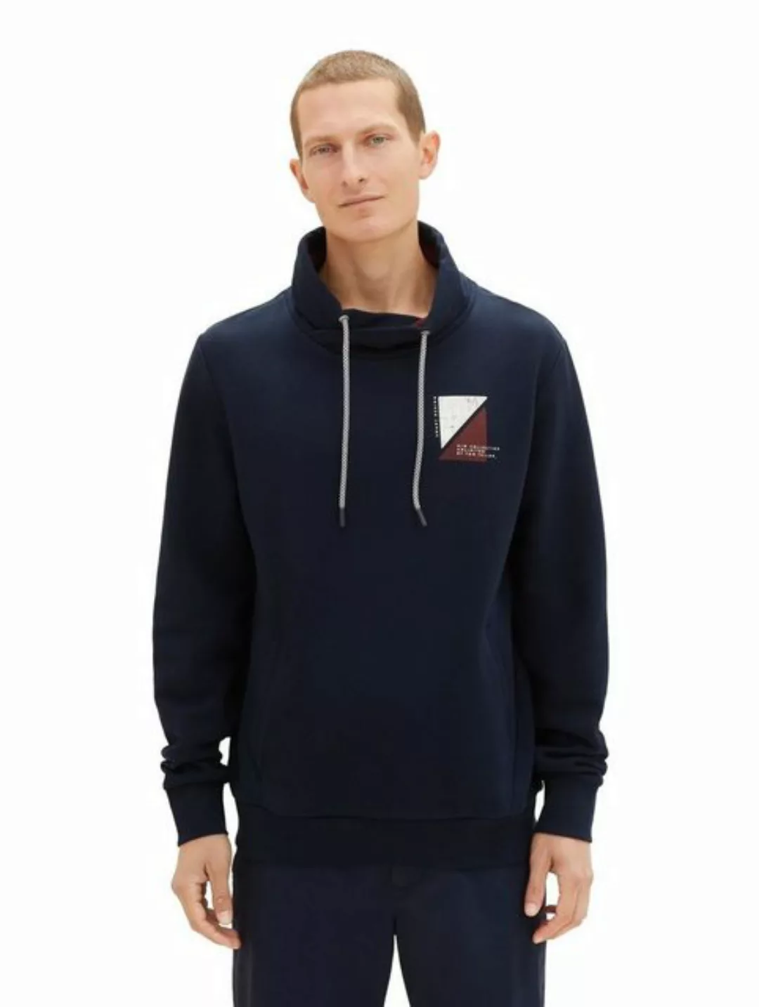 Tom Tailor Herren Sweatshirt PRINTED SNOOD - Regular Fit günstig online kaufen