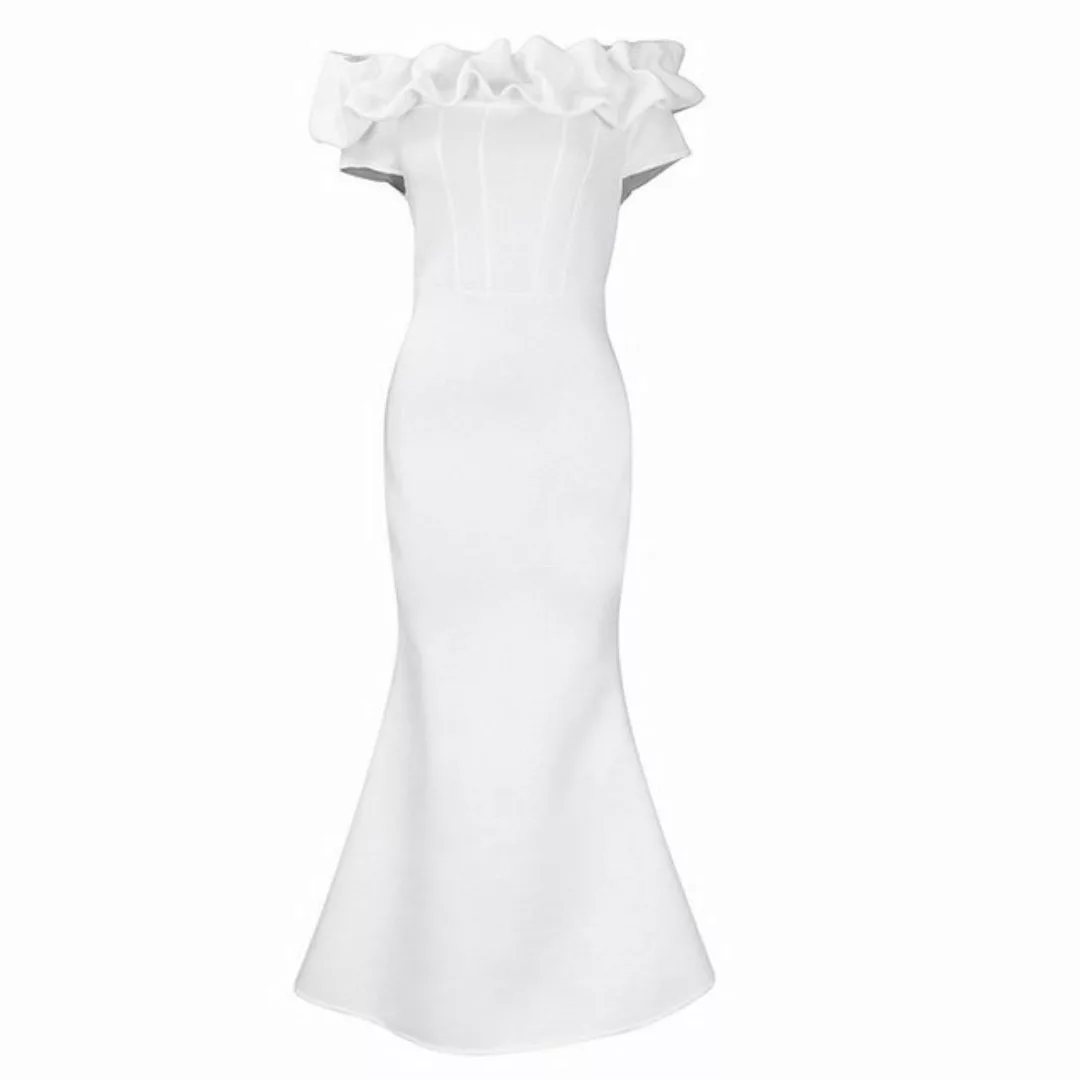 ZWY Dirndl Langes Damenkleid schmale Passform One-Shoulder-Rock Abendkleid günstig online kaufen