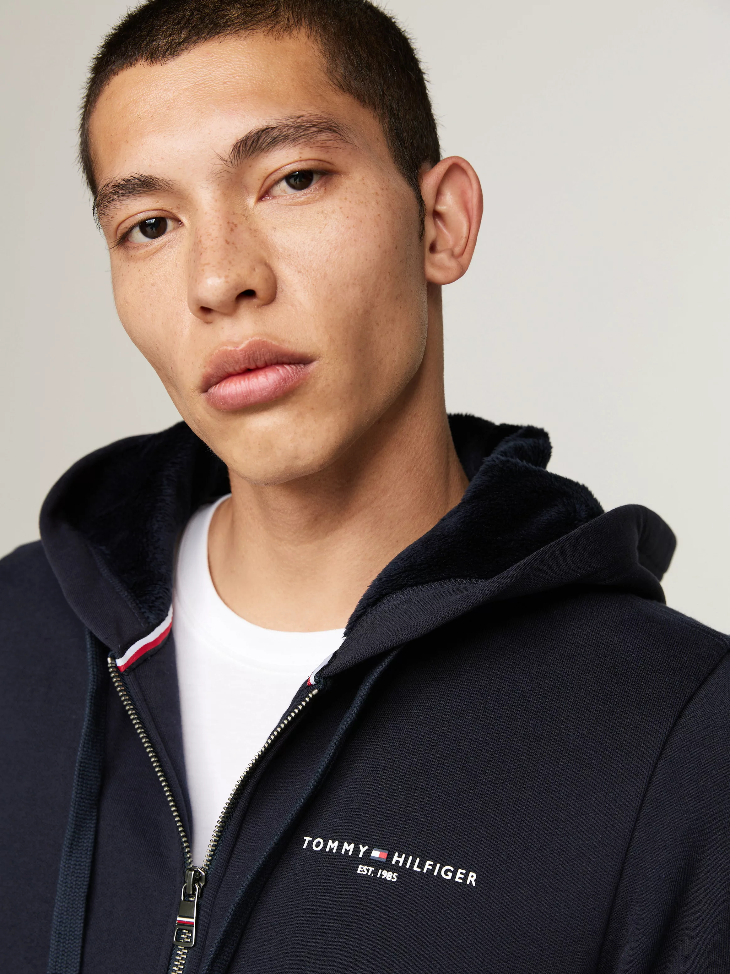 Tommy Hilfiger Kapuzensweatshirt "TOMMY LOGO FUR LINED HOODY", mit Kapuze, günstig online kaufen