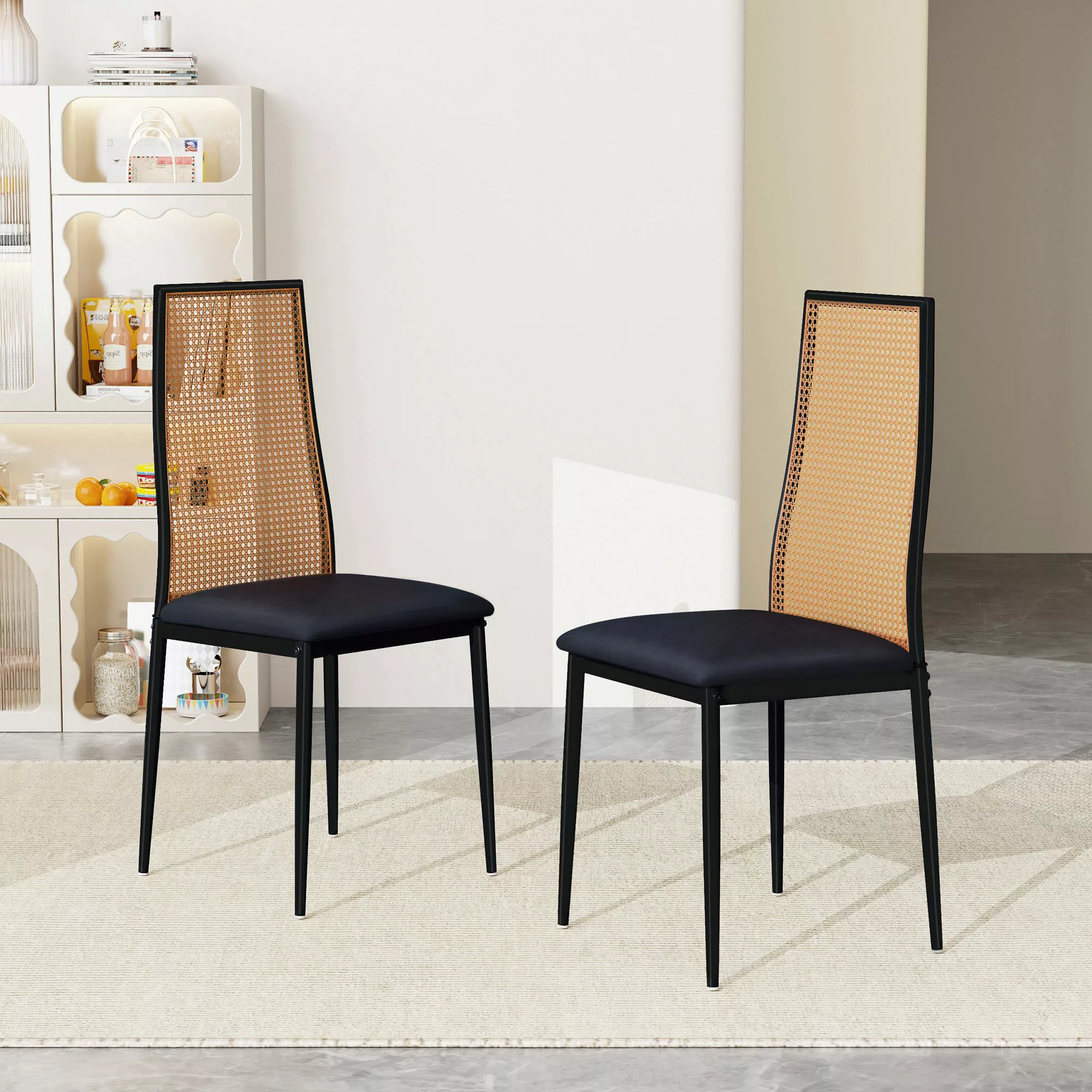 FUROKOY Esszimmerstuhl Rattanstuhl Stühle für das günstig online kaufen