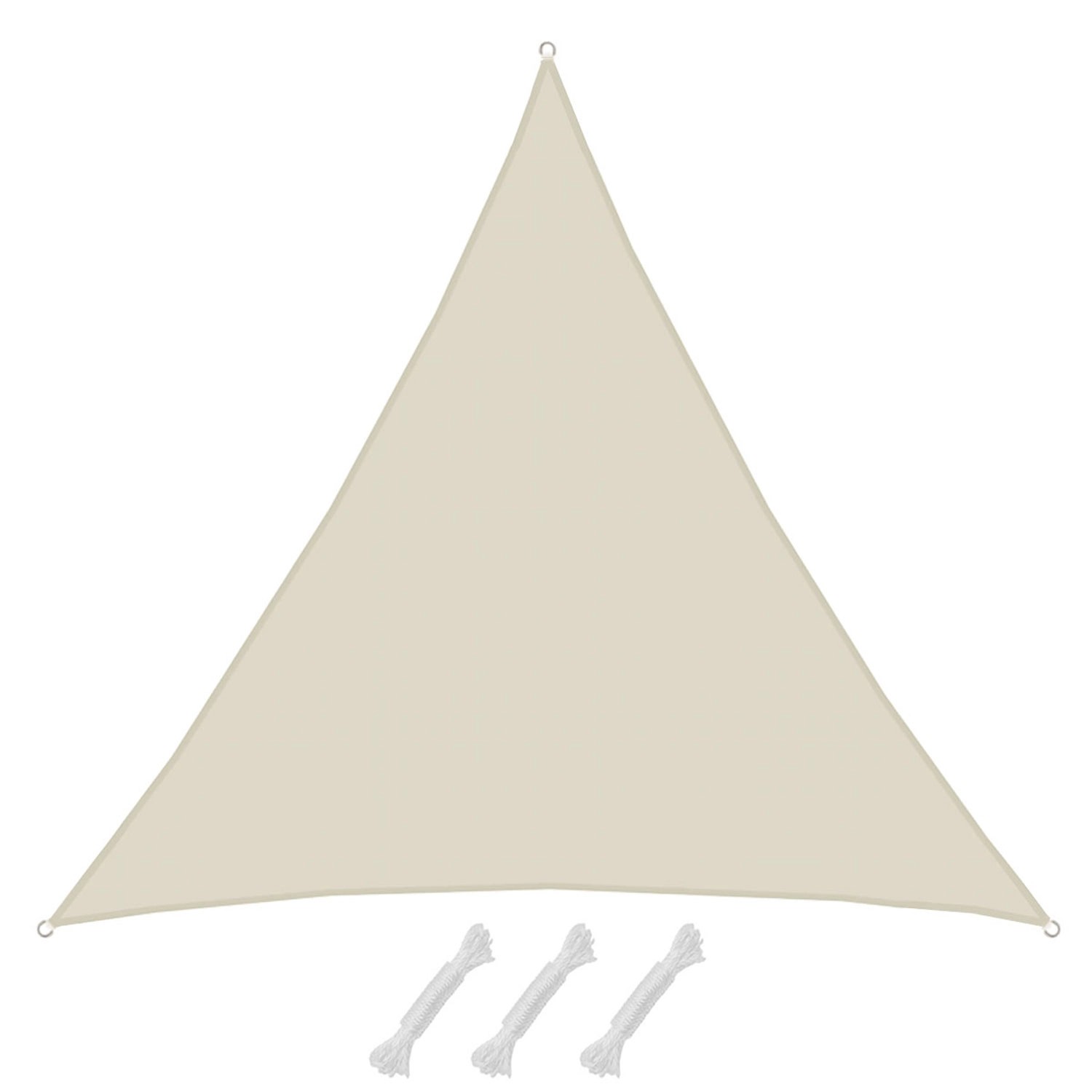 AMANKA Polyester Sonnensegel Wasserdicht - 6x6x6m Dreieck Beige günstig online kaufen