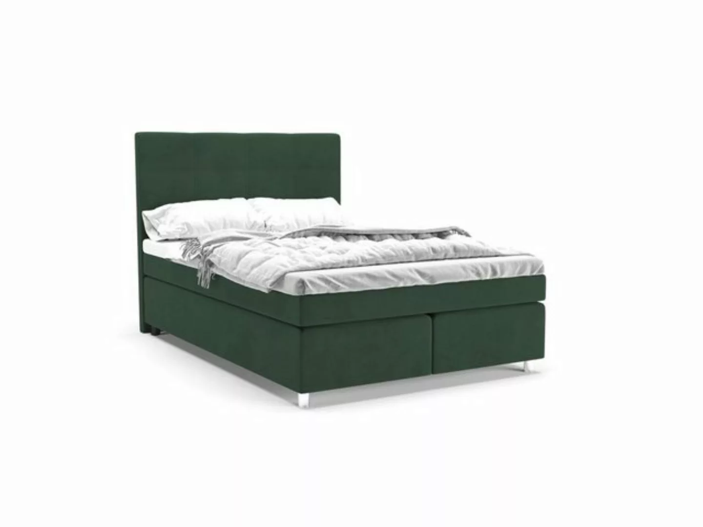 PANDA MÖBEL GmbH Boxspringbett Clark, Doppelbett, Polsterbett mit Kopfteil, günstig online kaufen