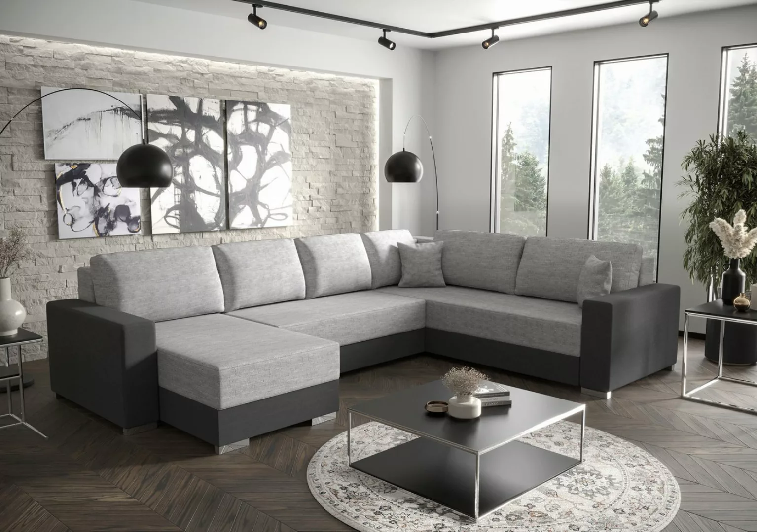 ALTDECOR Wohnlandschaft PRADI3, Couch mit Schlaffunktion, Wohnzimmer - Wohn günstig online kaufen