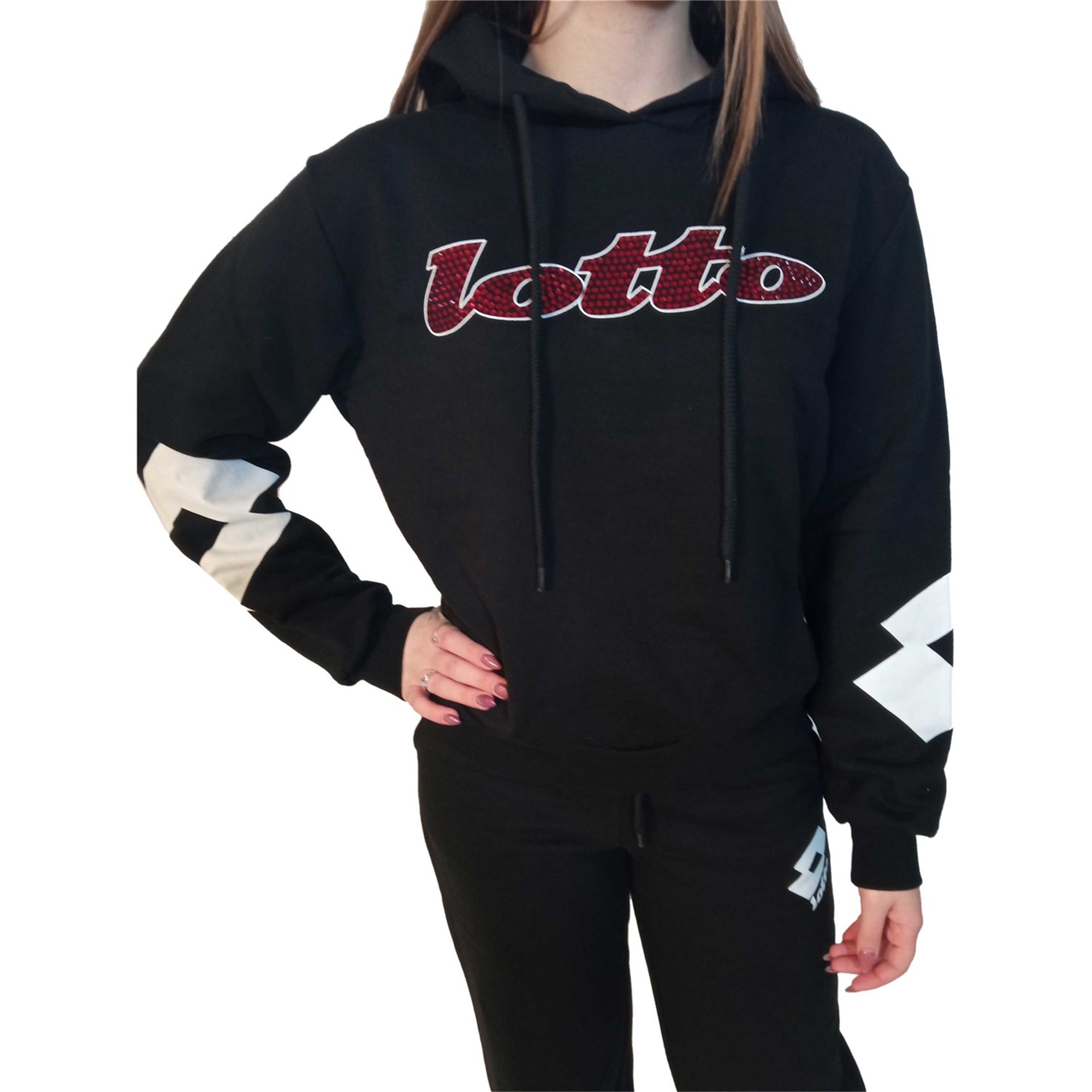 LOTTO Sweatshirt Damen schwarz Cotone günstig online kaufen